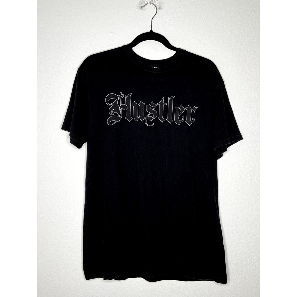 Hustler T Shirt XL Black Hardcore Since 74 Gothic Logo Graphic Streetwear Tee
